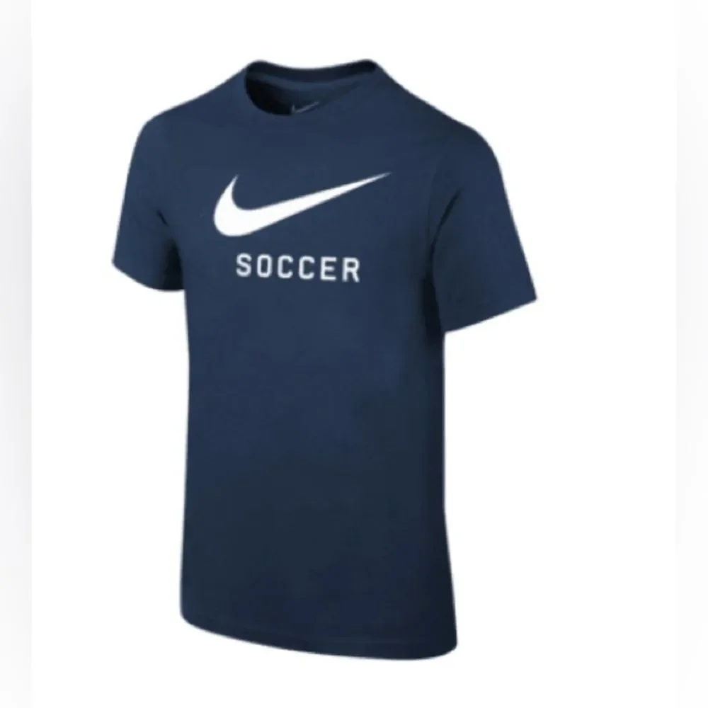 NIKE navy blue swoosh nike soccer T shirt